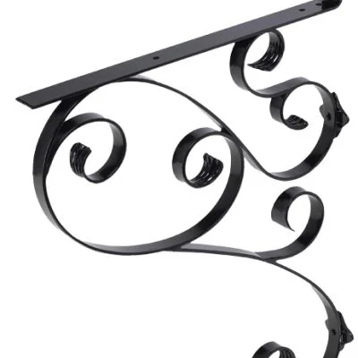 135 Iron Mailbox Bracket – Black