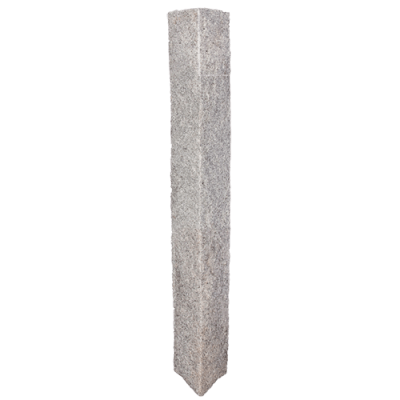 Granite Lantern Post – Gray (4 Rock Sides)