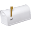 white cast aluminum mailbox