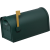green cast aluminum mailbox