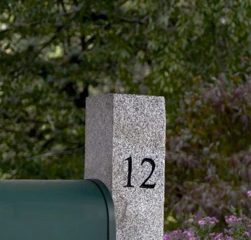 Granite Post Engraving-1 sided