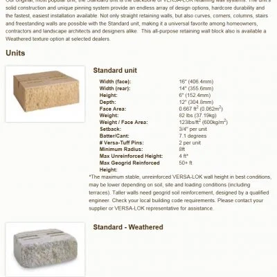 Versa-Lok – Standard Block Unit