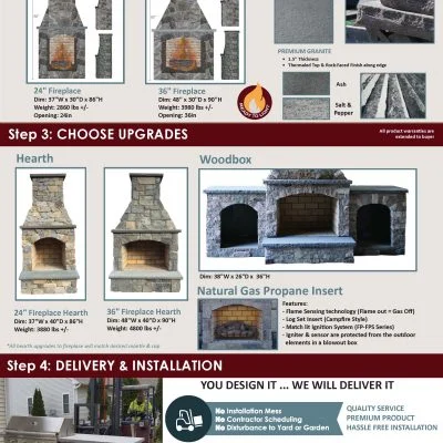 SSLS 36″ FIRE PLACE (NO HEARTH)