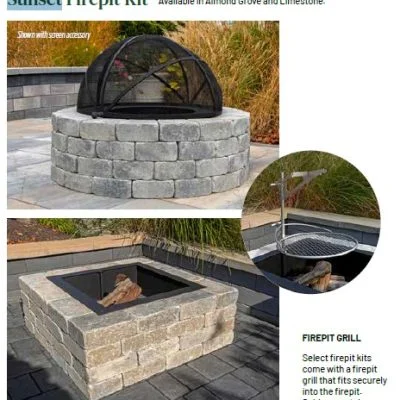 Unilock Sunset Round Fire Pit