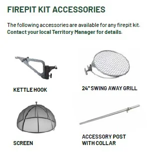 Unilock Firepit accessories