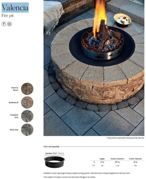 Techo Valencia Fire Pit