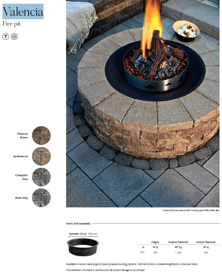 Techo Valencia Fire Pit
