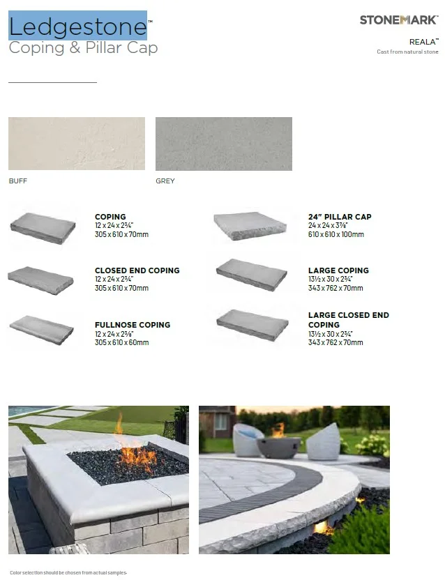 Unilock Ledgestone Coping & Pillar Cap