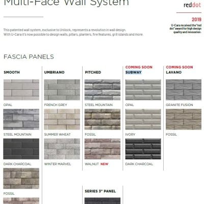 Unilock U-Cara Multi-Face wall system