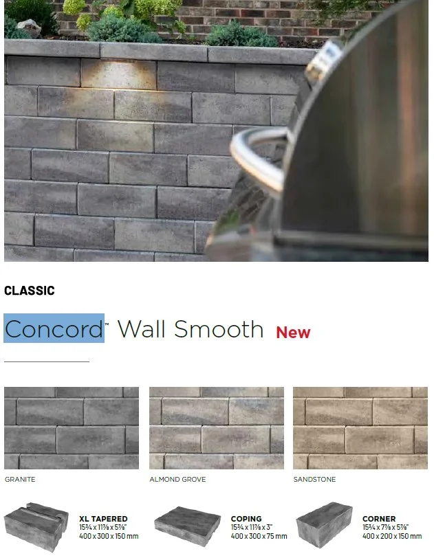 Unilock Concord Wall XL Smooth