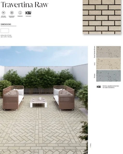 Techo Travertina Raw HD Paver