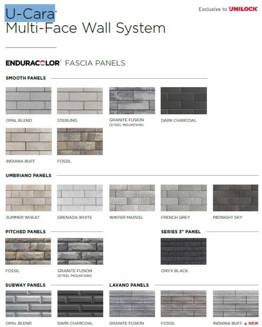 Unilock U-Cara Multi-Face wall system