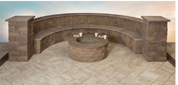 Cambridge Pavers MaytRx Half Round Seating Wall kit