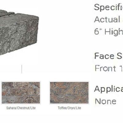 Cambridge Pavers MaytRx Plus 6″ Split face Wall