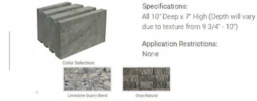 Cambridge Pavers Omega Natural Stone 7" wall