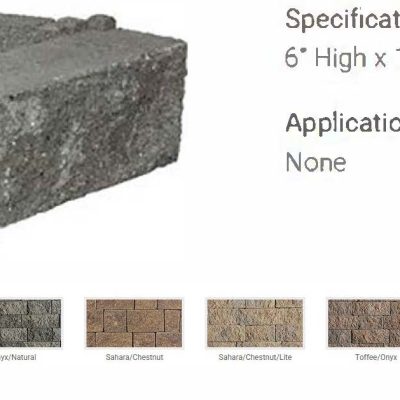 Cambridge Pavers Sigma Plus 6″ Wall Split face