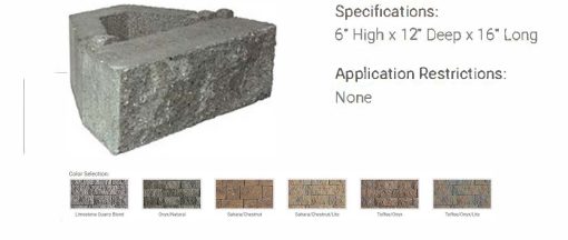 Cambridge Pavers Sigma Plus 6" Wall Split face