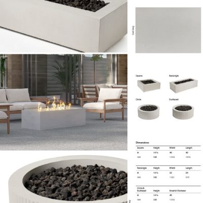 Techo Sculptura Firepit Circle 40″ Smooth