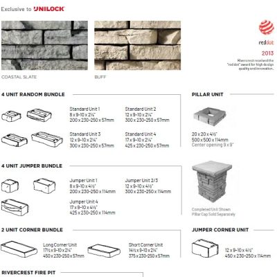 Unilock Rivercrest Firepit Wall