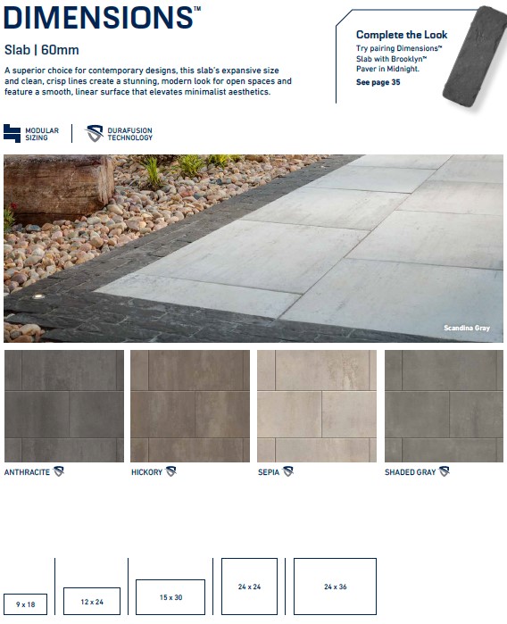 Belgard Dimensions Slab 24x36 w/Durafusion