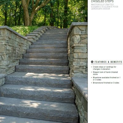 Belgard Belmont Triple sided Chiseled Step 6″Hx47.5″Lx15″D